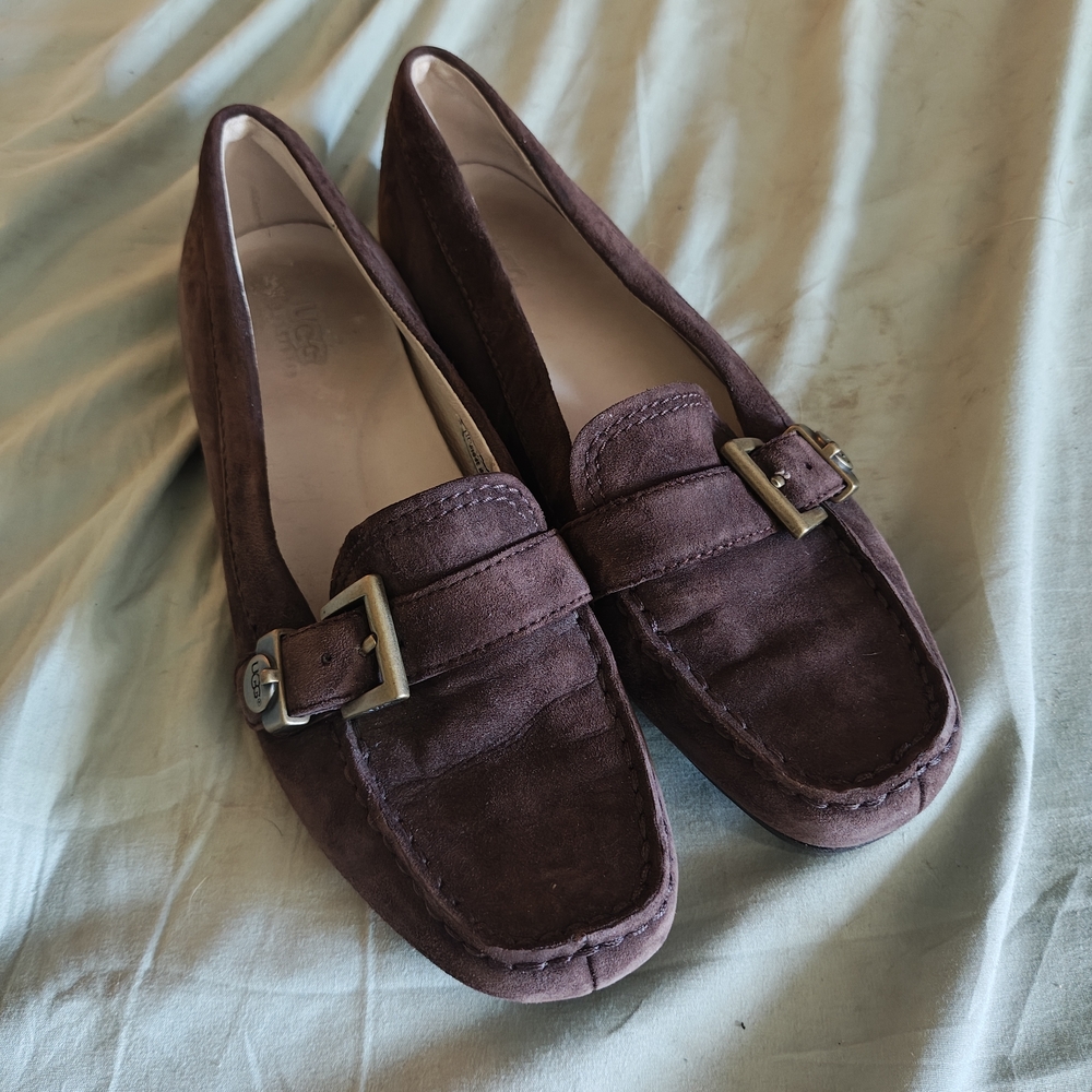 UGG Women's Suede Loafers in Plum
